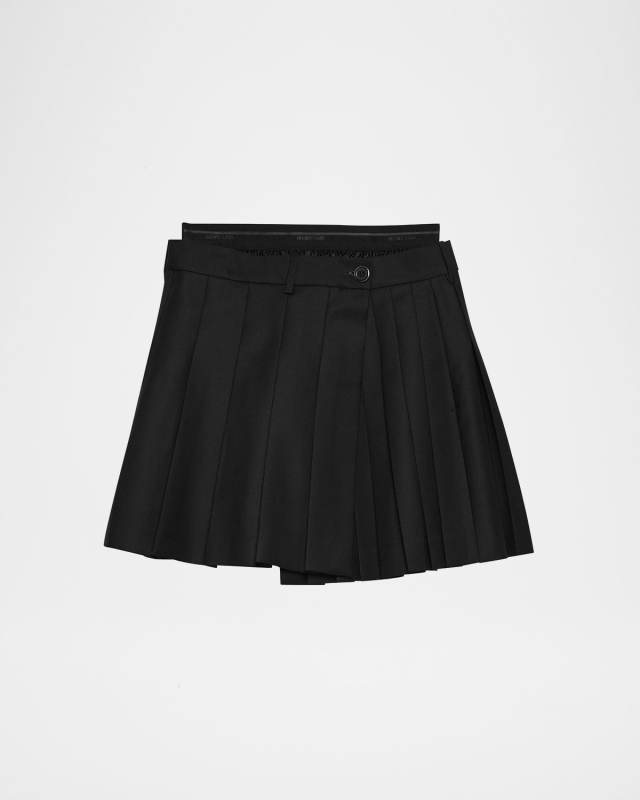 Pleated Logo Waistband Skort